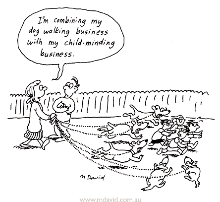 Child-minding cartoon