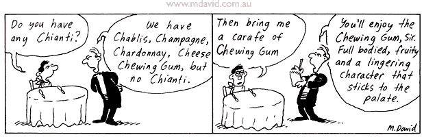 Chewing gum cartoon