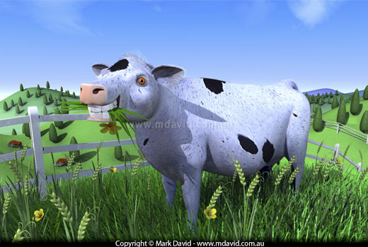 3d cow