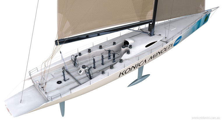 Konica Minolta racing yacht